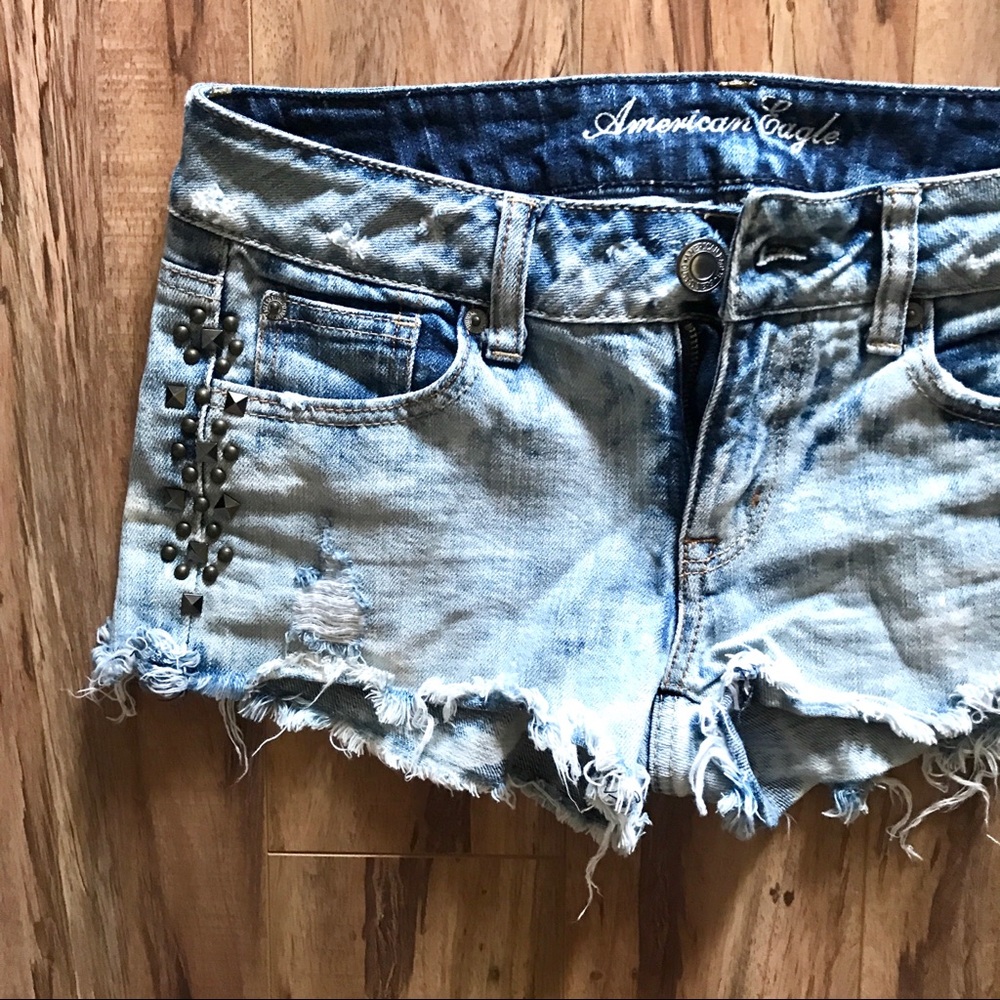 AE Denim Ripped Shorts - Picture 2 of 4